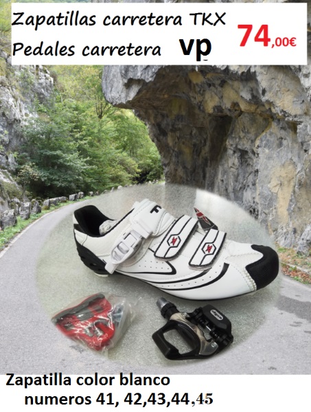 Kit zapatillas carreteraTKX y pedales auto