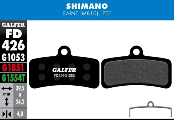 Pastillas Galfer para Shimano 4 pistones 