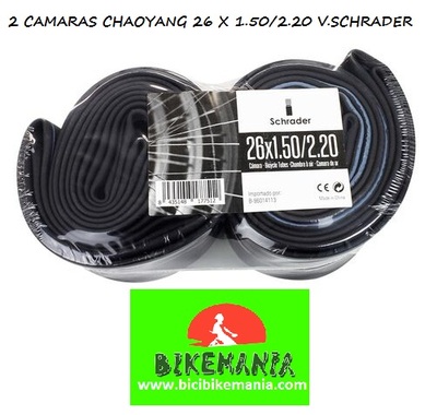 Kit 2 CAMARA CHAOYANG 26  1.50 2.20 valvula ancha