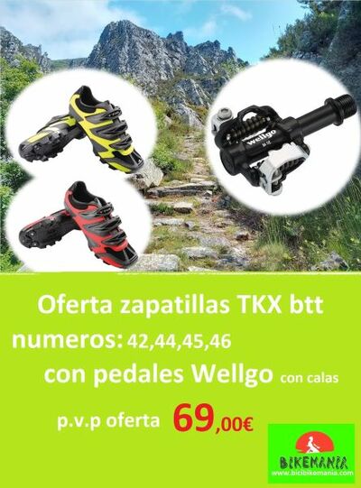 Zapatilla TKX btt con pedal Wellgo 